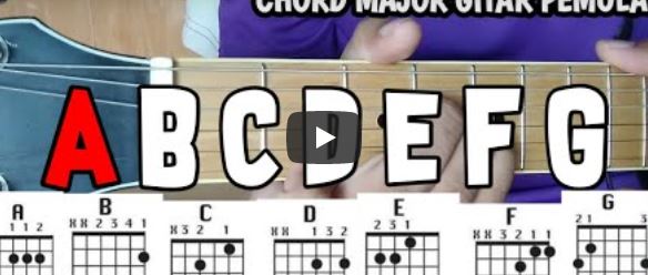 TUTORIAL KUNCI GITAR DASAR CEPAT UNTUK PEMULA !!! [ CHORD MAJOR FULL DETAIL] A B C D E F G